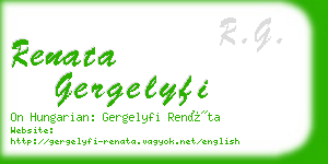 renata gergelyfi business card